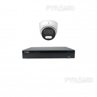 5MP raiškos IP kamerų komplektas Longse - 1- 4 kameros CMSBKL500/A, Sony Starvis, POE, mikrofonas, žmogaus detekcija 4