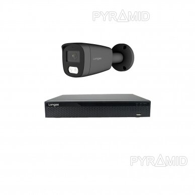 Smart комплект 8Mп 4K IP видеонаблюдения Longse - 1- 4 камеры BMSCKL800/DGA, с POE, обнаружение человека, темно-серый 3
