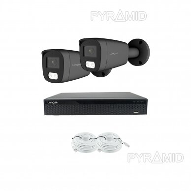 Smart комплект 8Mп 4K IP видеонаблюдения Longse - 1- 4 камеры BMSCKL800/DGA, с POE, обнаружение человека, темно-серый 6