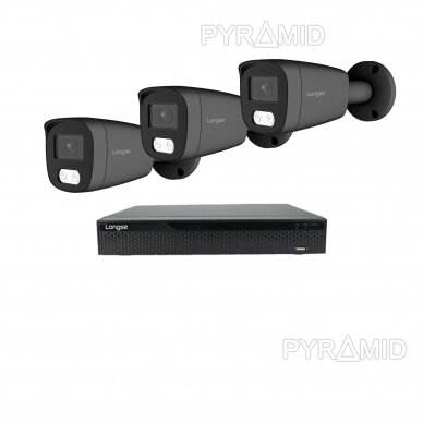 Smart комплект 8Mп 4K IP видеонаблюдения Longse - 1- 4 камеры BMSCKL800/DGA, с POE, обнаружение человека, темно-серый 7