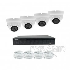2MP IP surveillance kit Longse - 1- 4 cameras LIRDBAFE200, FullHD, POE