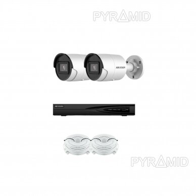 4MP IP surveillance kit Hikvision - 1- 4 cameras DS-2CD2043G2-I 2.8mm, Acusense, human and car detection 5