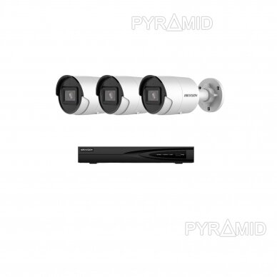 4Mp IP kameru komplekts Hikvision - 1- 4 kameras DS-2CD2043G2-I 2.8mm, Acusense, cilvēku un automašīnu atklāšana 6