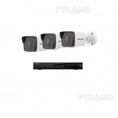 IP kamerų komplektas su 1-4 kameromis Hikvision DS-2CD1043G0-I 2.8mm, 4Mp