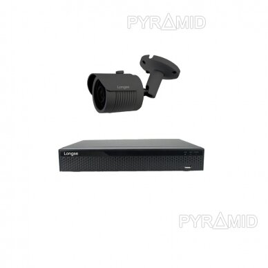 5MP raiškos IP kamerų komplektas Longse - 1- 4 kameros LBH30KL500/DG, Sony Starvis, POE, žmogaus detekcija 3