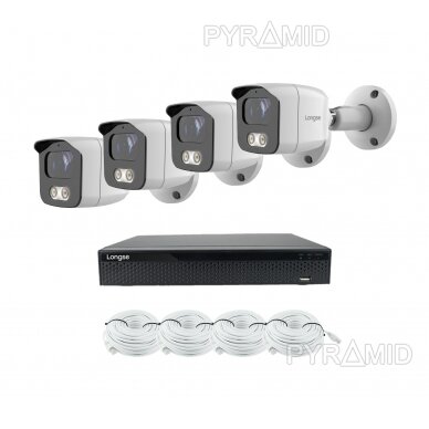 Smart комплект 8Mп 4K IP видеонаблюдения Longse - 1- 4 камеры BMSAKL800/A, с POE, обнаружение человека 11