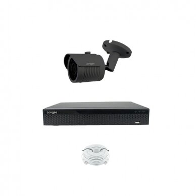 5MP raiškos IP kamerų komplektas Longse - 1- 4 kameros LBH30KL500/DG, Sony Starvis, POE, žmogaus detekcija 4