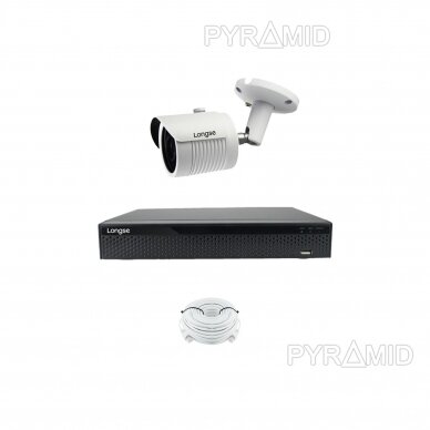 5MP raiškos IP kamerų komplektas Longse - 1- 4 kameros LBH30KL500, Sony Starvis, POE, žmogaus detekcija 3