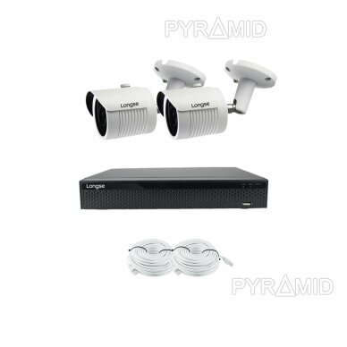 5MP IP surveillance kit Longse - 1- 4 cameras LBH30KL500, Sony Starvis, POE, human detection 5