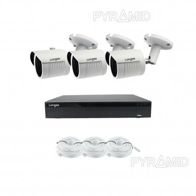 5MP IP surveillance kit Longse - 1- 4 cameras LBH30KL500, Sony Starvis, POE, human detection 7