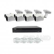 5MP IP surveillance kit Longse - 1- 4 cameras LBH30KL500, Sony Starvis, POE, human detection