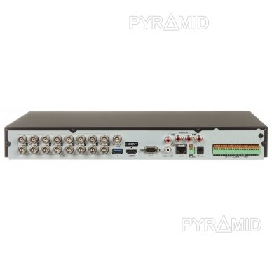 AHD, HD-CVI, HD-TVI, CVBS, TCP/IP REGISTRATORIUS IDS-7216HUHI-M2/S(E)/4A+16/4ALM 16 KANALŲ ACUSENSE Hikvision 2