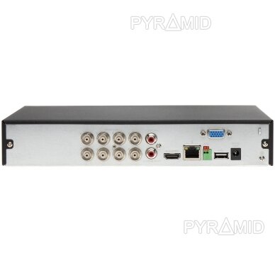 AHD, HD-CVI, HD-TVI, CVBS, TCP/IP REGISTRATORIUS XVR5108HS-I3(1T) 8 KANALŲ SSD 1TB WizSense DAHUA 2