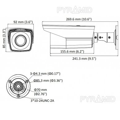 AHD vaizdo stebėjimo kamera Hikvision DS-2CE16D8T-AIT3ZF, Zoom, 1080P, 2,7-13,5mm 5