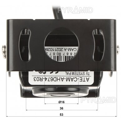 AHD MOBILE CAMERA ATE-CAM-AHD674-R03 - 1080p 2.8 mm AUTONE 5