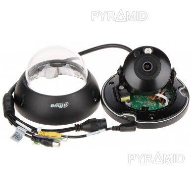 Antivandalinė IP kamera Dahua IPC-HDBW5241R-ASE-0280B-BLACK, 1080P, 2,8mm, POE 1