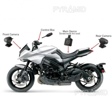 Autoregistratorius motociklams MIO MiVue M760D, FullHD 30fps, 140°, RearCam, GPS 4