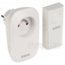 BATTERY-FREE WIRELESS DOORBELL WITH 230V AC OUTLET WDP-91H2 AC 230V EURA