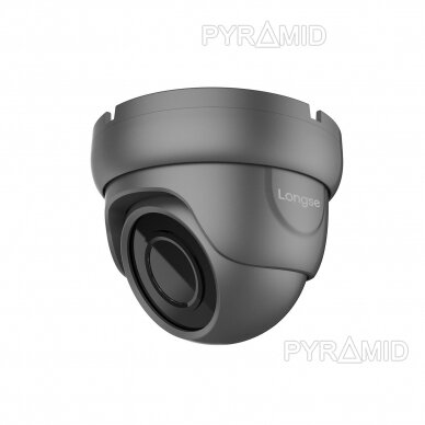 Hibridinė HD vaizdo stebėjimo kamera Longse LIRDBATHC500FKE/DGA, 5Mpix, 3,6mm, mikrofonas, tamsiai pilka 1