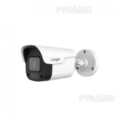 IP kamera Longse BPSCFC4R-28PM, 2,8mm, 4Mp, 25m IR, POE, mikrofons, plastmasas korpuss, balts