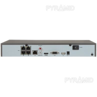 4 kanalų IP vaizdo įrašymo įrenginys Hikvision DS-7604NI-K1/4P, 4xPOE
