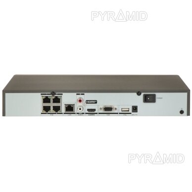 IP REGISTRATORIUS DS-7604NXI-K1/4P 4 KANALAI, 4 PoE ACUSENSE Hikvision 2