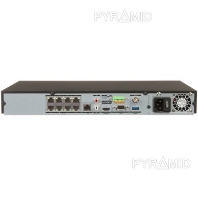 IP REGISTRATORIUS DS-7608NXI-I2/8P/S(E) 8 KANALŲ, 8 PoE ACUSENSE Hikvision 2