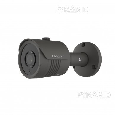 IP kamera Longse LBH30GL500/DG, 5Mp, 2,8mm, 40m IR, POE, cilvēka atklāšana, tumši pelēka
