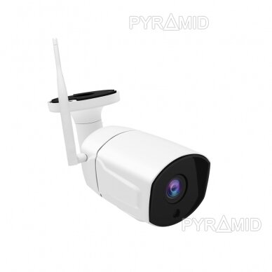 Išmanioji lauko WIFI kamera su žmonių detekcijos funkcija PYRAMID PYR-SH200DW, WIFI, microSD jungtis, Full HD 1080p 1