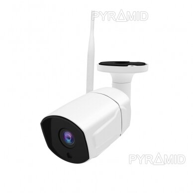 Išmanioji lauko WIFI kamera su žmonių detekcijos funkcija PYRAMID PYR-SH200DW, WIFI, microSD jungtis, Full HD 1080p