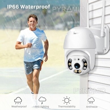 IP WIFI kaamera inimese avastamisega PYRAMID PYR-SH800DPB, 8MP, WiFi, microSD suuruse, integreeritud mikrofon 3
