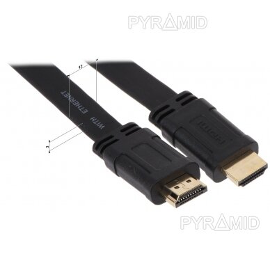 KABELIS HDMI-2.0-FL 2 m 1
