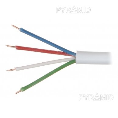 Alarm system cable 4x0,22mm white, 100m
