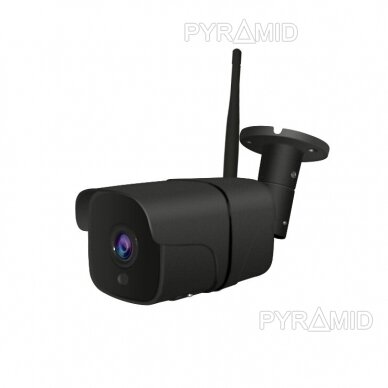 Lauko IP kamera su WIFI ir žmonių detekcijos funkcija Pyramid PYR-SH200DF/DG, 1080p, mikrofonas, WIFI, MicroSD jungtis, iCsee app, tamsiai pilka