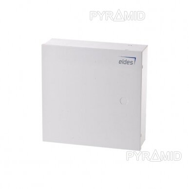 Metal case Eldes 255x255x80, w PSE 18VAC/40W, tamper switch, white