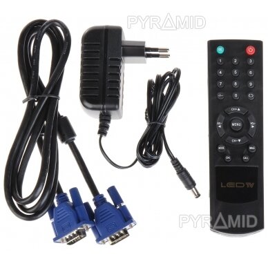 MONITORIUS VGA, HDMI, AUDIO, 2XVIDEO, NUOTOLINIS PULTELIS TFT-10/CCTV 10 " 5