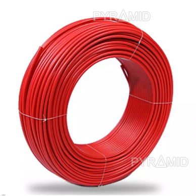 Fire system cable 4x0,5mm, red, screened, 100m 1