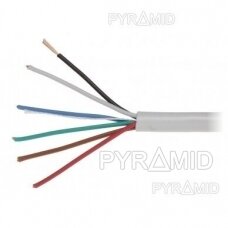 Alarm system cable 6x0,22mm white, 100m
