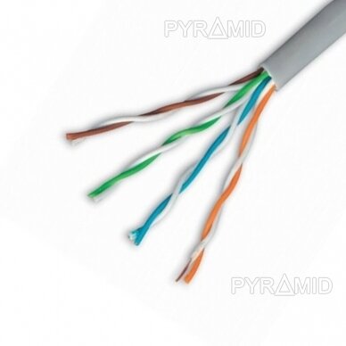 Tinklo kabelis UTP 1m be antgalių, skirtas patalpoms, CCA