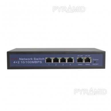 Network switch Longse HT412 10/100Mbps 6 ports, 4xPOE 1
