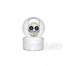 IP AI kamera PYRAMID PYR-SH400XDB, WIFI, 2x1080p, 5X zoom, microSD slots, integrēts mikrofons
