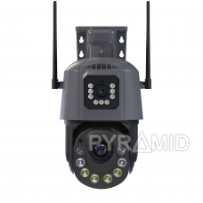 Outdoor WIFI dual camera with human detection Pyramid PYR-SH600CDL, 2x3MP, 36X zoom, mic, WIFI, MicroSD slot, iCsee app