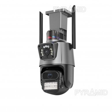 Valdoma lauko WIFI kamera iki 180° su žmonių detekcijos funkcija Pyramid PYR-SH400ADL, 2X1080p, mikrofonas, WIFI, MicroSD jungtis, iCsee app 5