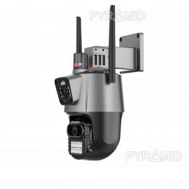 WIFI kamera līdz 180° ar cilvēka noteikšanas funkciju PYRAMID PYR-SH400ADL, 2X1080p, microSD slots, integrēts mikrofons, iCsee app 3