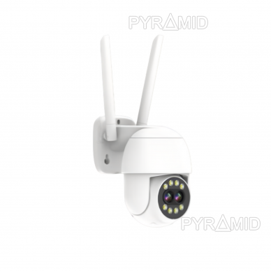 Valdoma WIFI IP kamera žmonių detekcijos funkcija Pyramid PYR-SH400PDA, 2X1080p, 5X zoom, mikrofonas, WIFI, MicroSD jungtis, iCsee app 1