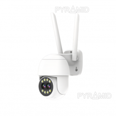 Valdoma WIFI IP kamera žmonių detekcijos funkcija Pyramid PYR-SH400PDA, 2X1080p, 5X zoom, mikrofonas, WIFI, MicroSD jungtis, iCsee app 2