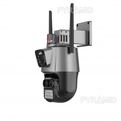 Outdoor WIFI dual camera with human detection Pyramid PYR-SH600ADL-3, 3x2MP, 8X zoom, mic, WIFI, MicroSD slot, iCsee app 3