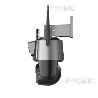 Outdoor WIFI dual camera with human detection Pyramid PYR-SH600ADL-3, 3x2MP, 8X zoom, mic, WIFI, MicroSD slot, iCsee app 5