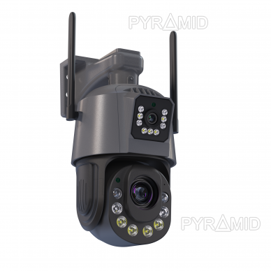 Valdoma+fiksuota WIFI IP kamera žmonių detekcijos funkcija Pyramid PYR-SH600CDL, 2x3MP, mikrofonas, 36X zoom objektyvas, WIFI, MicroSD jungtis, iCsee app 2
