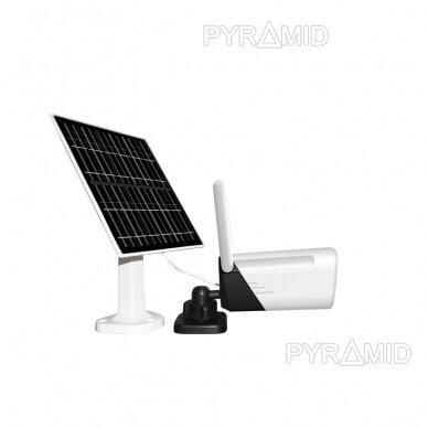 WIFI IP kamera su akumuliatoriumi ir saulės baterija Pyramid PYR-SH300TS, 3Mpix, PIR, MicroSD, Icsee app 3